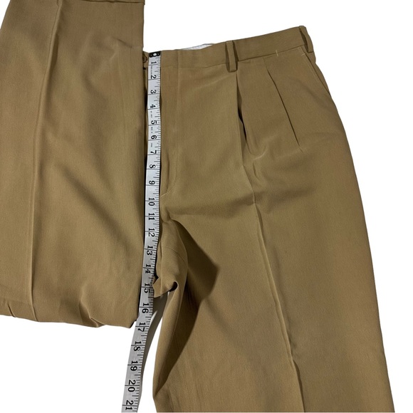 Brioni Cannes Italy Made Tan 100% Wool Pleated Cuffed Suit Dress Pants Sz 42x29 - Picture 4 of 11